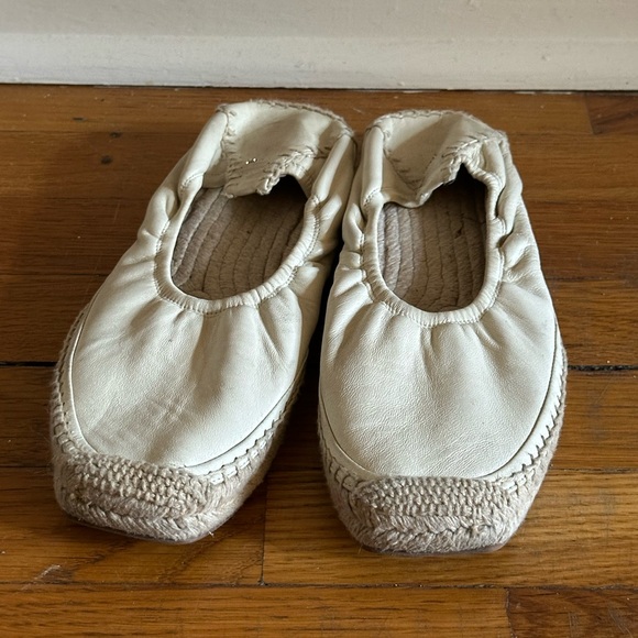 Chloe Shoes - Chloe “Lucinda” White Leather Espadrilles